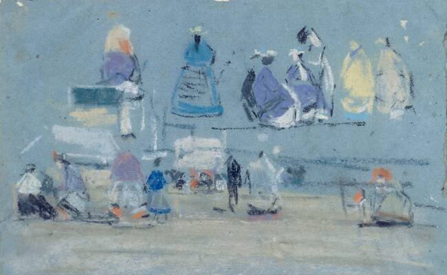 Scène de plage Eugène Boudin