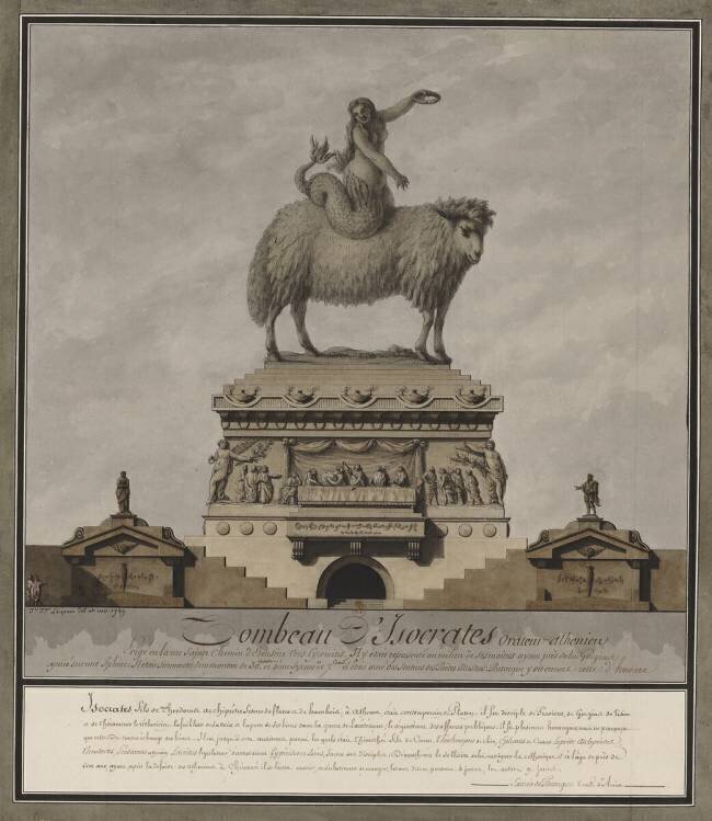 Tombeau d'Isocrates orateur athénien Jean-Jacques Lequeu