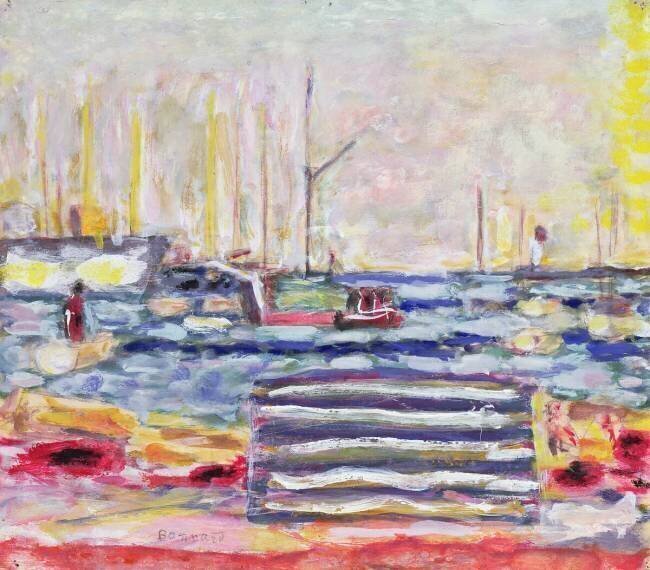 Un port en Normandie Pierre Bonnard
