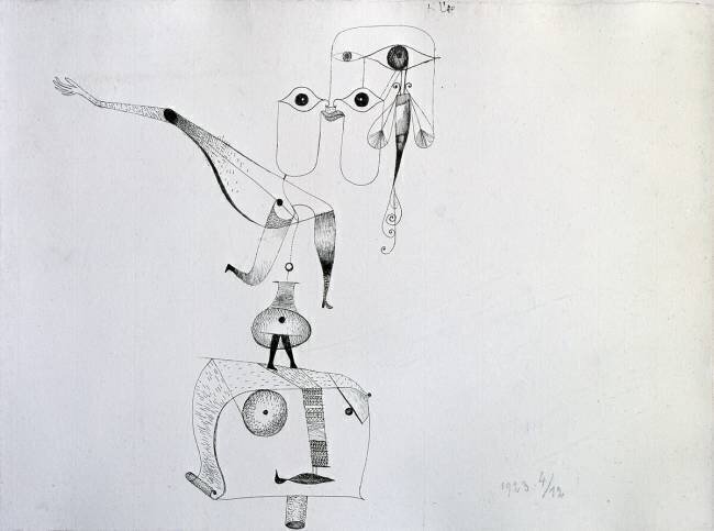 Une Caprice d'équilibre (Ein Gleichgewicht-Capriccio ou Balance Capriccio) Paul Klee