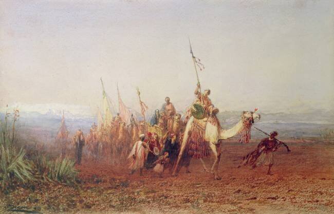Une caravane sur le chemin du Caire Félix Ziem