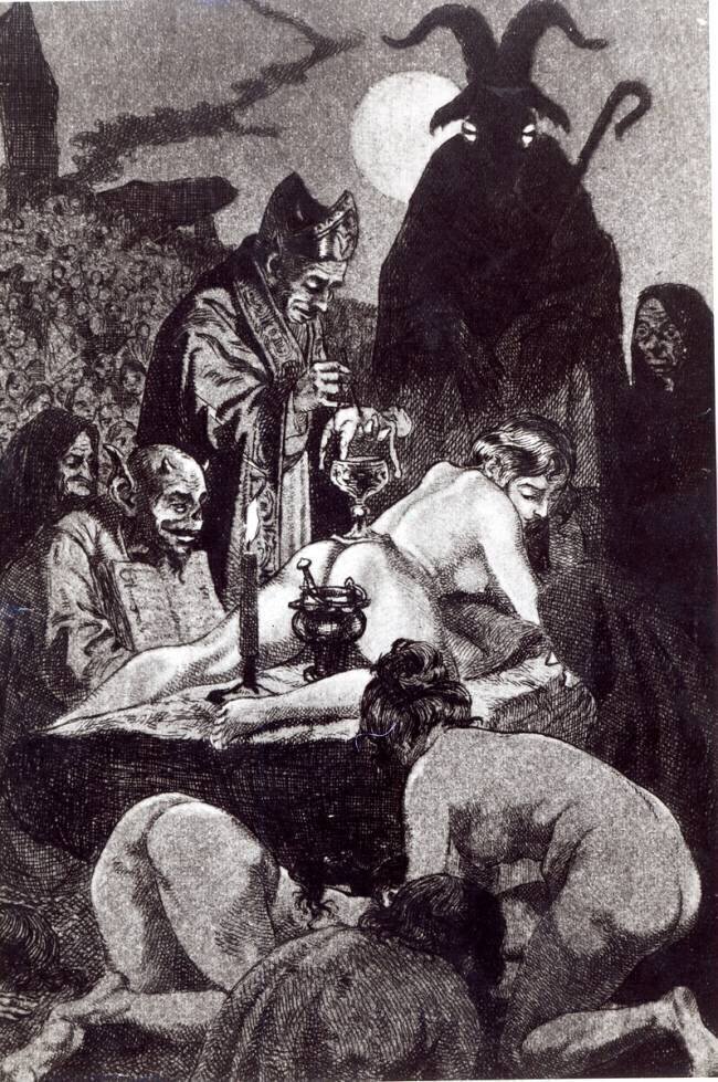Une messe noire, illustration pour 'La Sorciere' de Jules Michelet anonyme