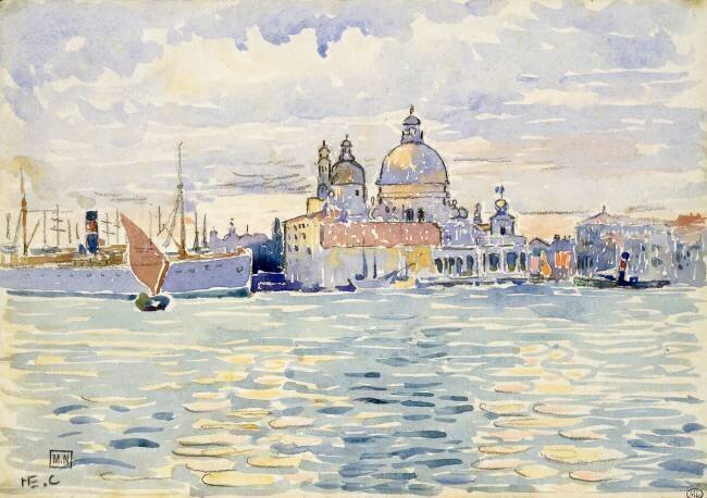 Venise, l'église de la Salute à l'entrée du Grand Canal Henri-Edmond Cross