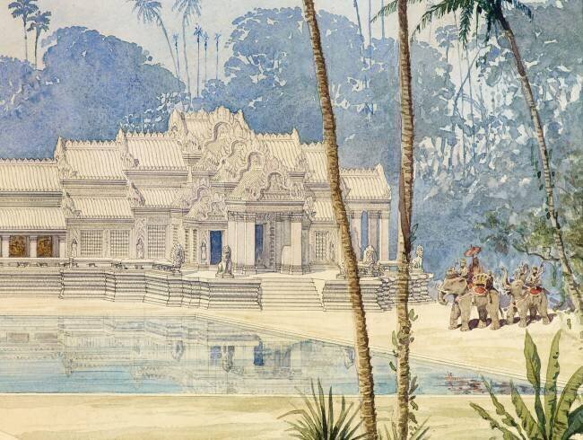Vue générale des façades orientales de Baion prise de l'entrée des terrasses Delaporte Louis Marie Joseph
