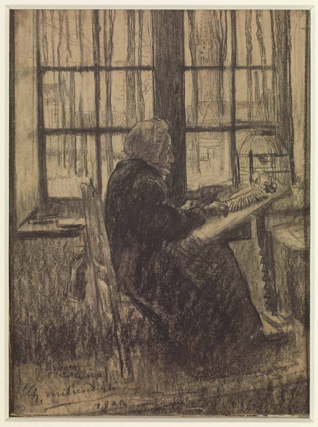 Dentellière à Bruges Charles Milcendeau