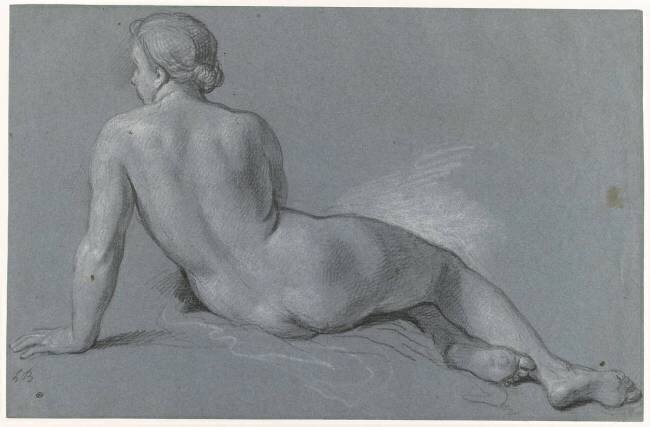 Etude de femme nue, vue de dos Louis Boullogne le Jeune
