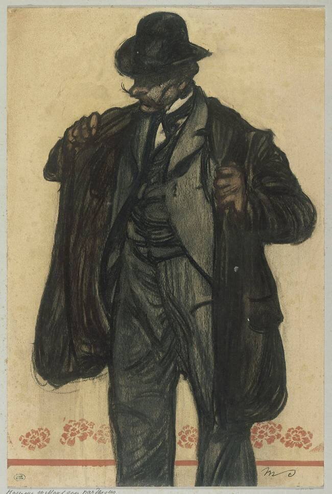 Homme mettant un pardessus Maxime Dethomas