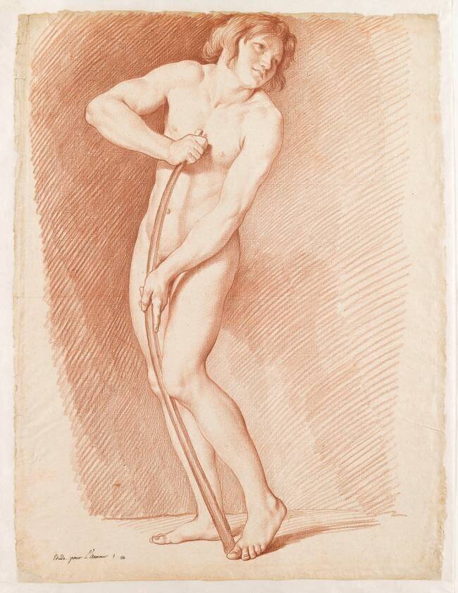 Jeune homme nu : étude pour l'Amour Edme Bouchardon