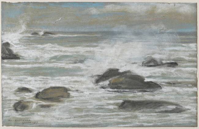Jour de tempête dans le Finistère Louis Antoine Manceaux