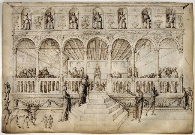 Le Christ âgé de douze ans dans le temple avec les docteurs Jacopo Bellini