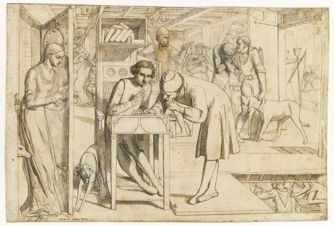 Lorenzo et Isabella, d'après John Keats William Holman Hunt