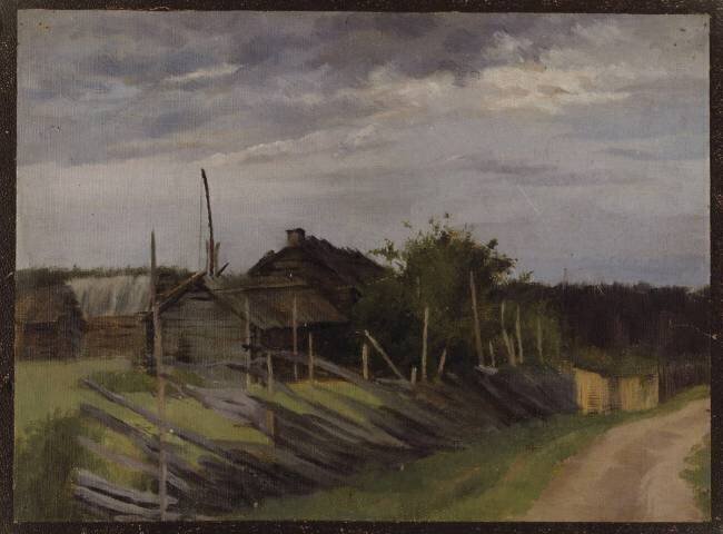Paysage de la campagne russe Pavel Alexandrovitch Brulloff