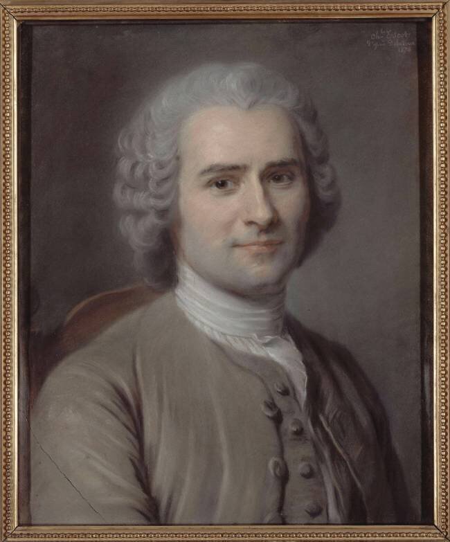 Portrait de Jean-Jacques Rousseau (1712-1778), philosophe Charles Escot