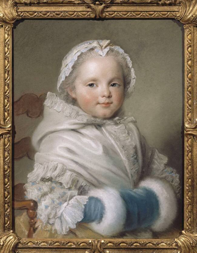 Portrait de Nicole Ricard enfant Quentin de La Tour