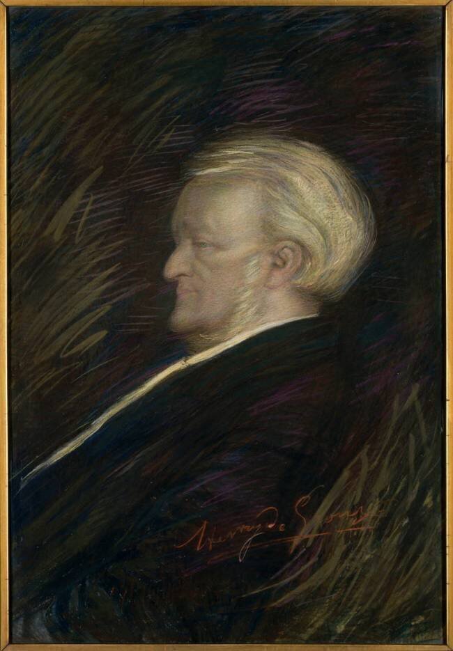 Portrait de Richard Wagner (1813-1883), compositeur Charles de Groux