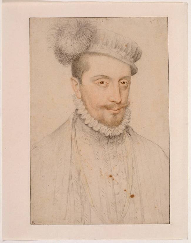 Portrait d'homme en buste de 3/4, de l'époque de Charles IX anonyme