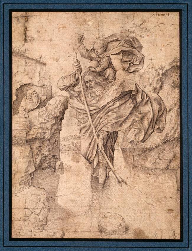 Saint Christophe passant l'Enfant-Jésus Jan van Eyck