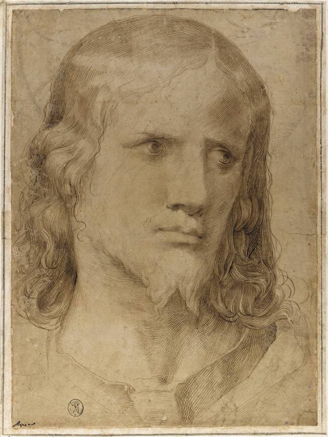 Tête du Christ, vue de face Cavalier d'Arpin