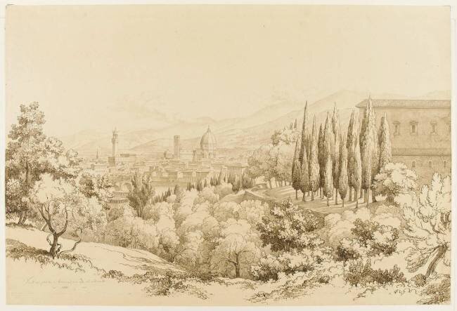 Vue de Florence prise de San Miniato Lancelot-Théodore Turpin de Crissé