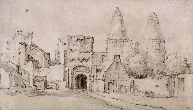 Vue de la Porte du Rhin, à Rhenen Rembrandt