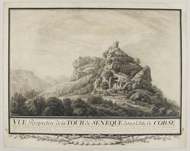 Vue des ruines de la tour de Sénèque, en Corse Jacques Daubigny