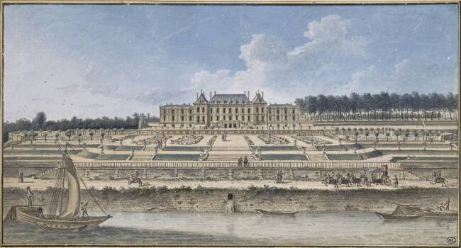 Vue du château de Ménars Alexis Nicolas Pérignon le Vieux
