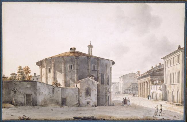 Vue du temple de Vesta Victor-Jean Nicolle