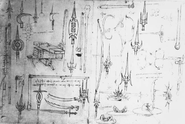 Armes et boucliers Léonard de Vinci
