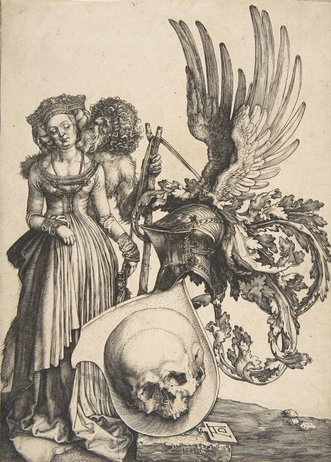 Armoiries avec un crâne Albrecht Dürer
