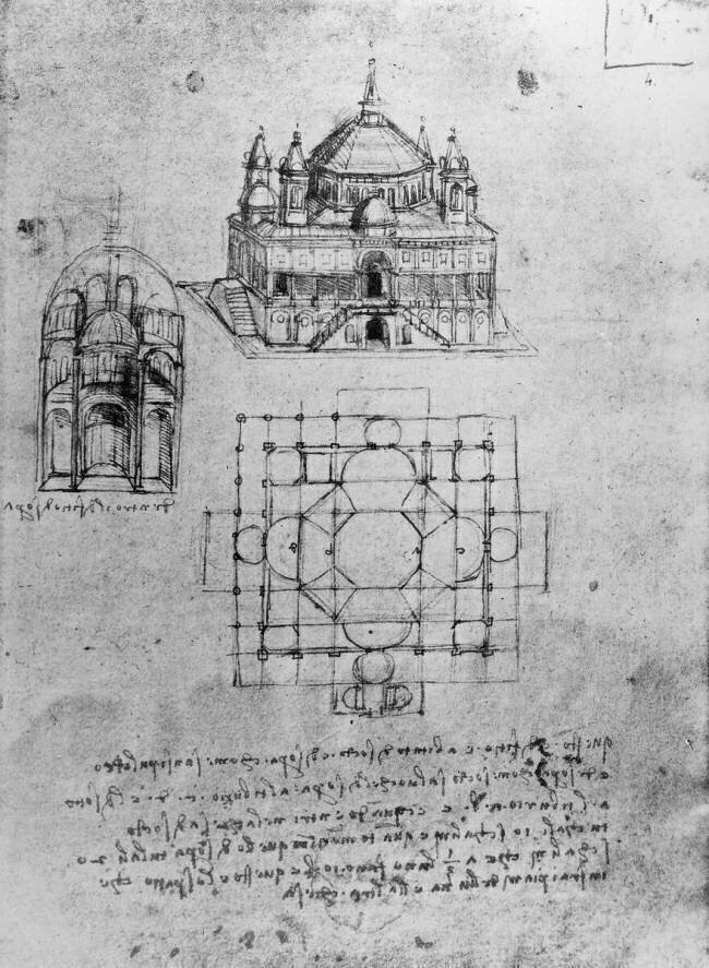 Conception d'une église Léonard de Vinci