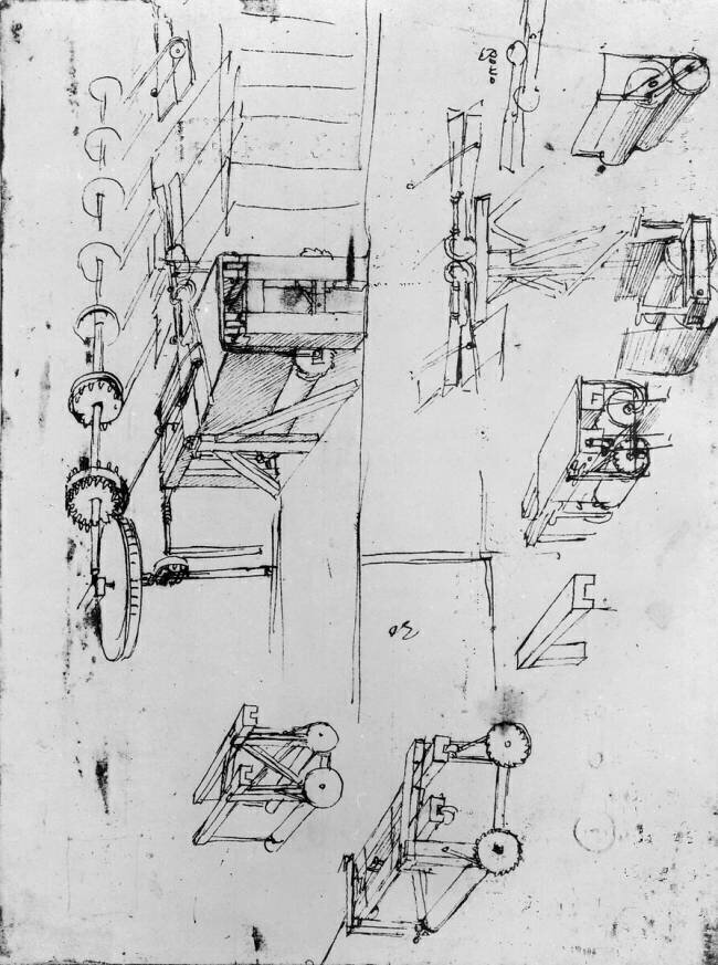 Conceptions de machines Léonard de Vinci