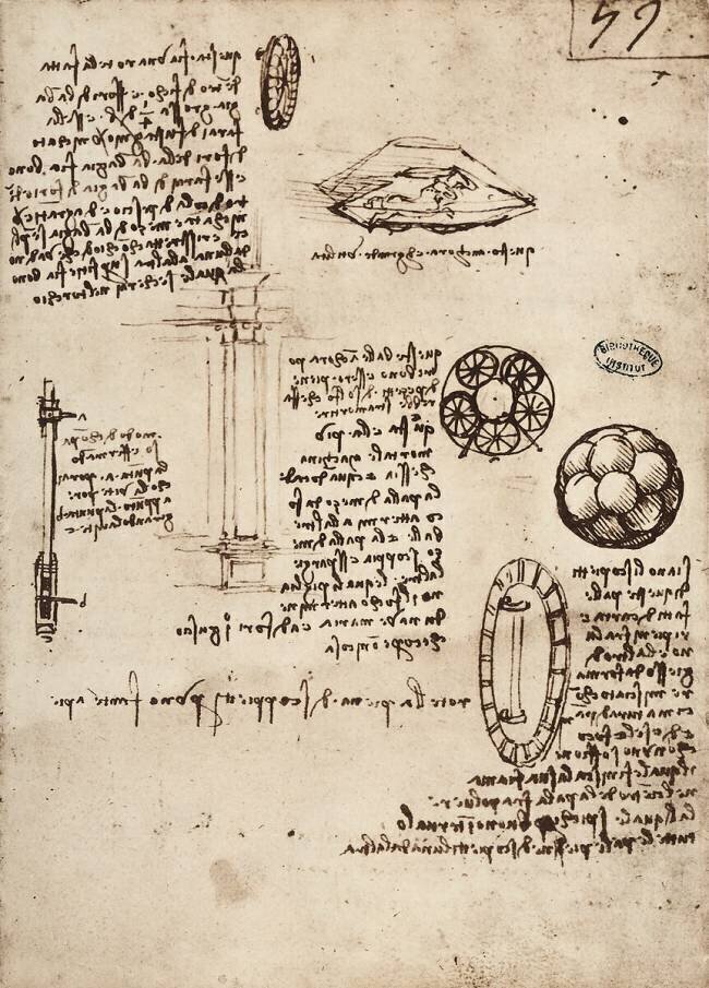 Étude des armes militaires Léonard de Vinci