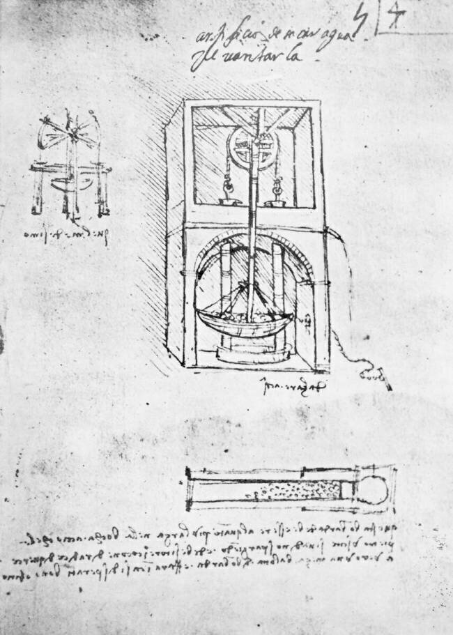 Fol. 54r du Manuscrit B de Paris Léonard de Vinci