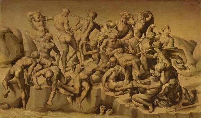 La Bataille de Cascina, d'après Michel Ange Aristotele da Sangallo