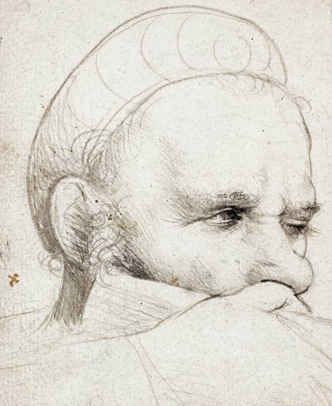 La tête d'un arbalétrier visant Hans Holbein l'Ancien
