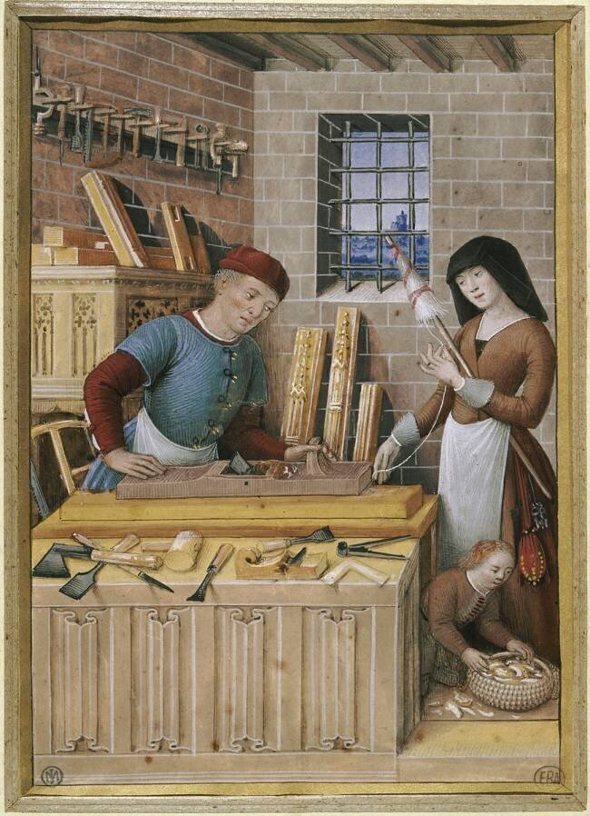 Les quatre états de la société : l'artisan ou le travail Jean Bourdichon