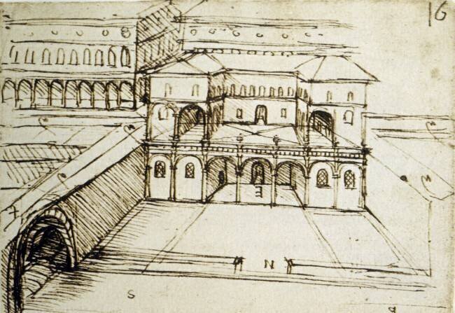Urbanisme : plan architectural Léonard de Vinci