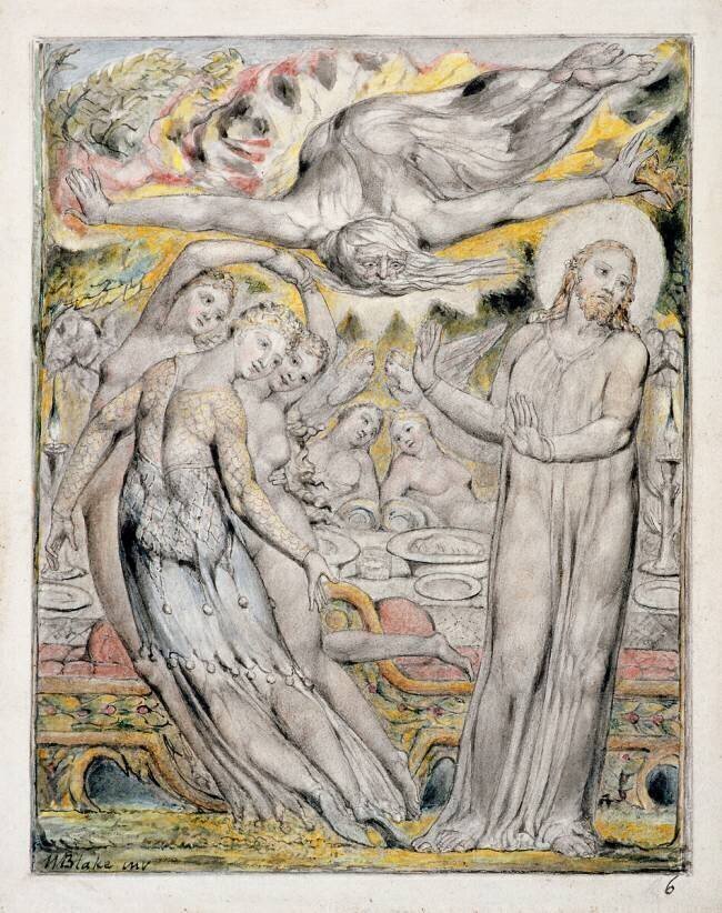  Christ refusing the banquet offered by Satan William Blake