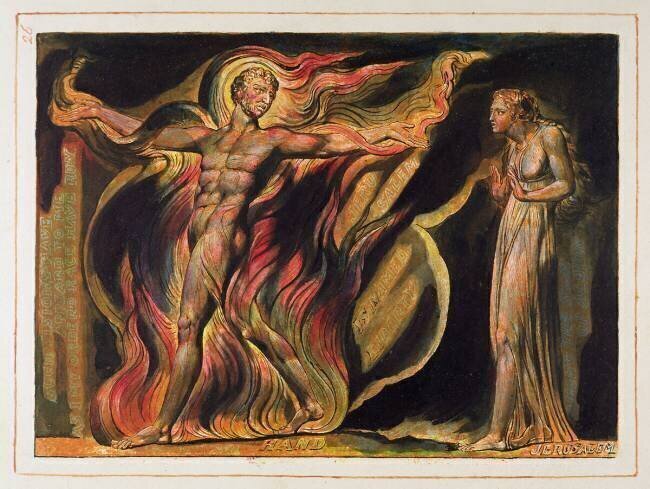 A Naked Man in Flames William Blake