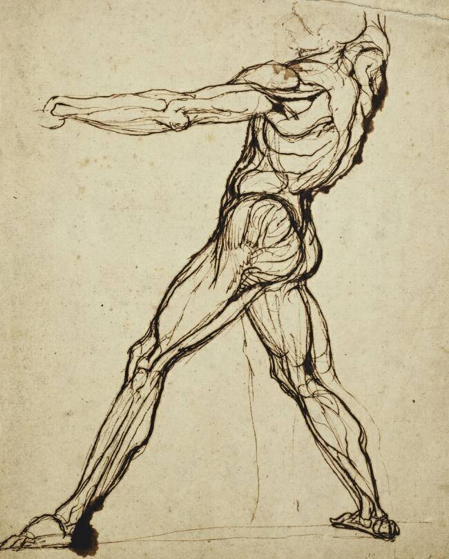 A Nude Throwing Johann Heinrich Füssli