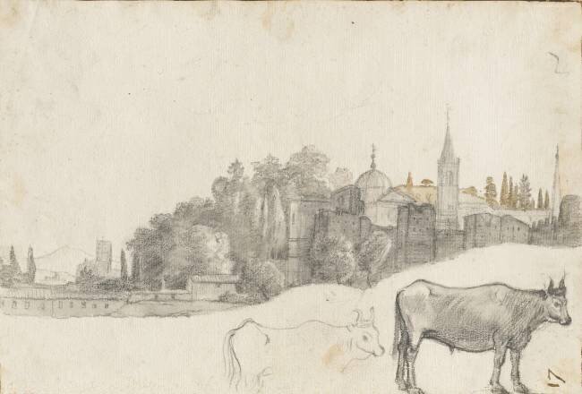 A View Outside the Piazza del Popolo in Rome Claude Gellée