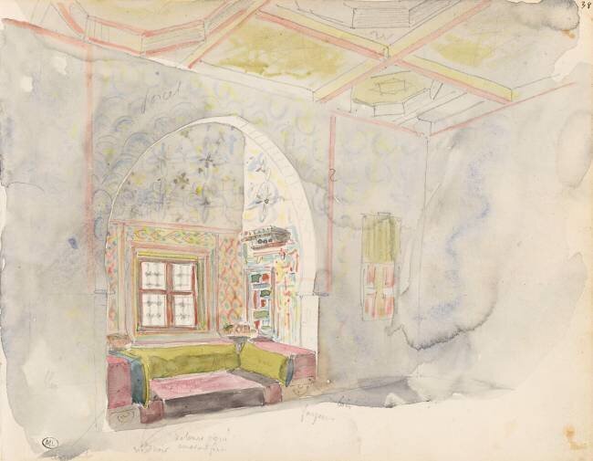Album du voyage en Afrique du Nord : intérieur arabe Eugène Delacroix