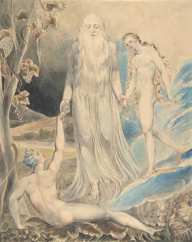 Angel of the Divine Presence Bringing Eve to Adam William Blake
