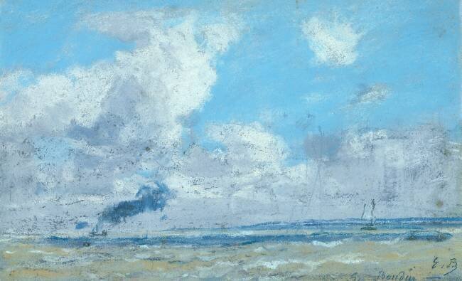 Bateau a l'estuaire de la Seine Eugène Boudin