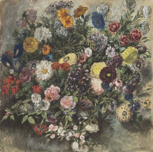 Bouquet de fleurs Eugène Delacroix