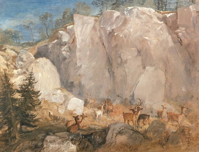 Caley Crags with Deer Joseph Mallord William Turner