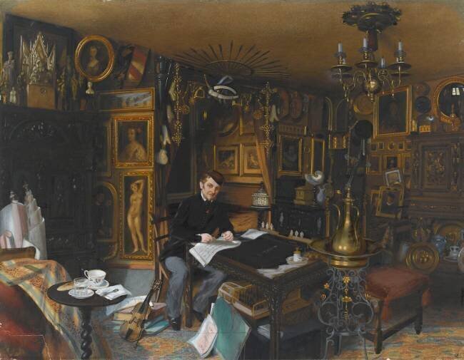 Charles Sauvageot dans son appartement du 56 rue du faubourg Poissonnière James Roberts