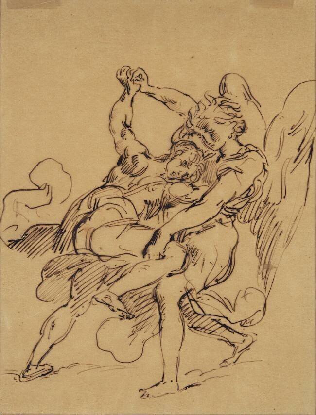 Combat de Jacob avec l'ange Eugène Delacroix