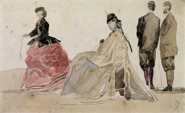 Crinolines on the Beach Eugène Boudin
