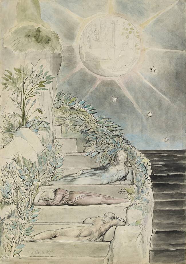 Dante and Statius Sleeping William Blake